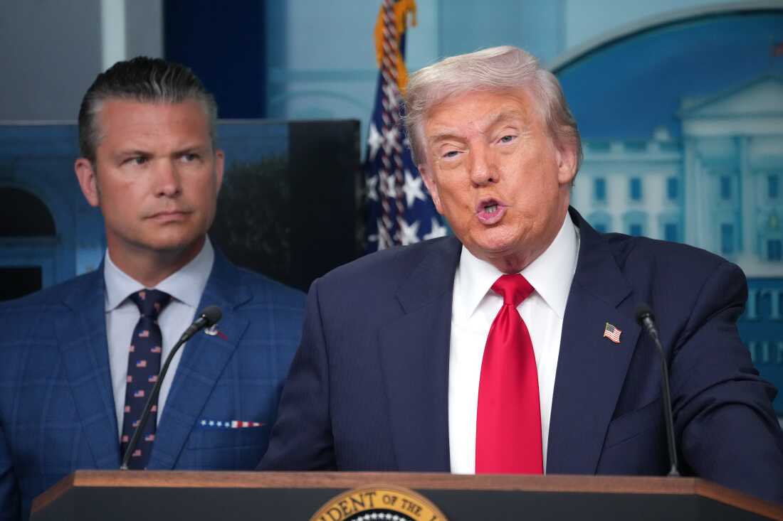 President Trump Holds Press Conference At The White House