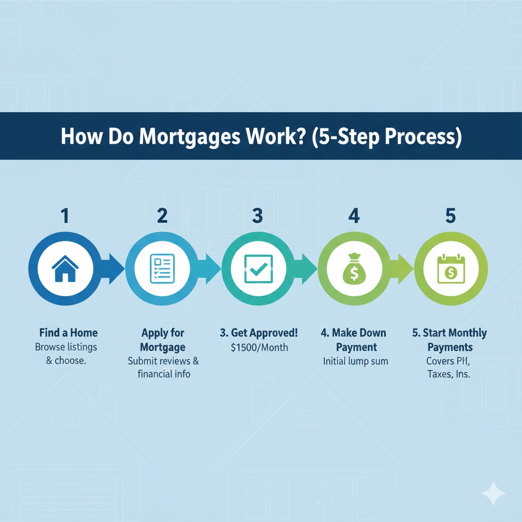 how do mortgages work? 5 step process