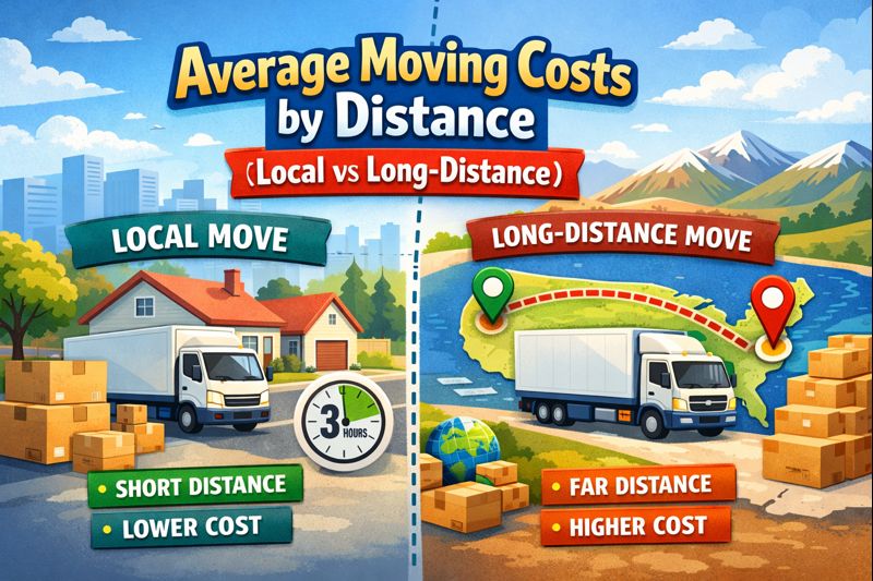Average Moving Costs by Distance (Local vs Long-Distance)