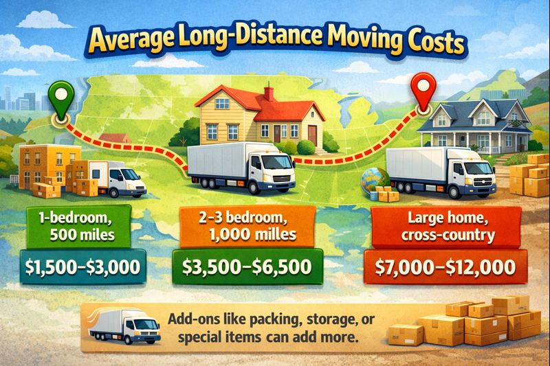 Average Moving Costs by Distance (Local vs Long-Distance)